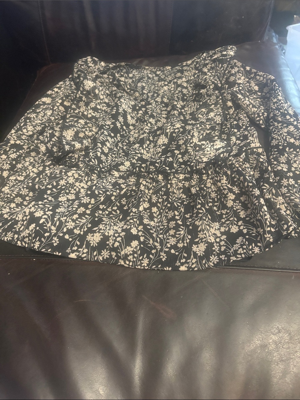 Black Floral Tiered Skirt - Stylish girld blouse